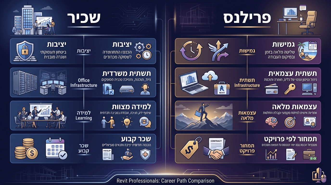 השוואה: עבודה כשכיר מול פרילנס ברוויט - יתרונות וחסרונות