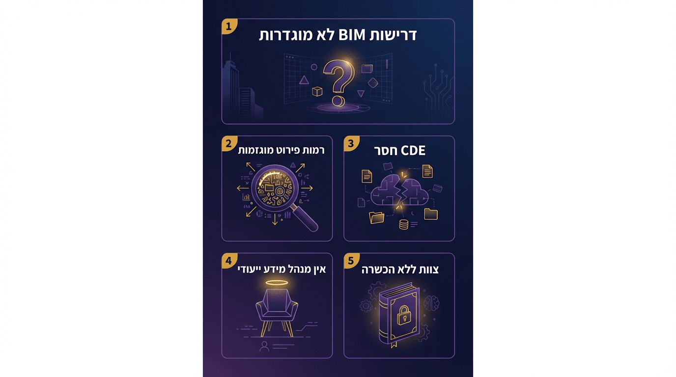 חמש טעויות שמשרדי תכנון עושים בהטמעת תקן BIM