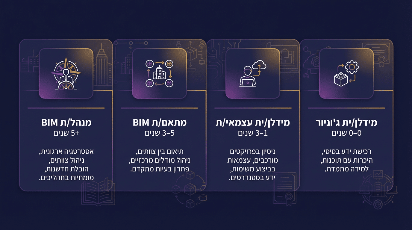 שכר ותנאים בתפקידי רוויט ו-BIM בישראל