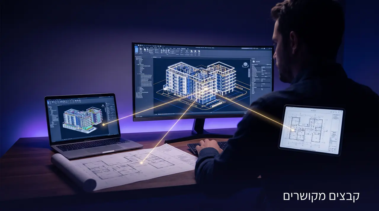 איך מקשרים קבצי CAD, IFC וקבצים נוספים ברוויט