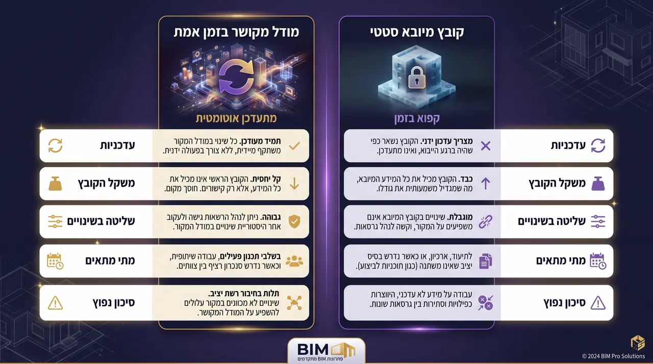 Link או Import - איזו אפשרות מתאימה לאיזה תרחיש ברוויט